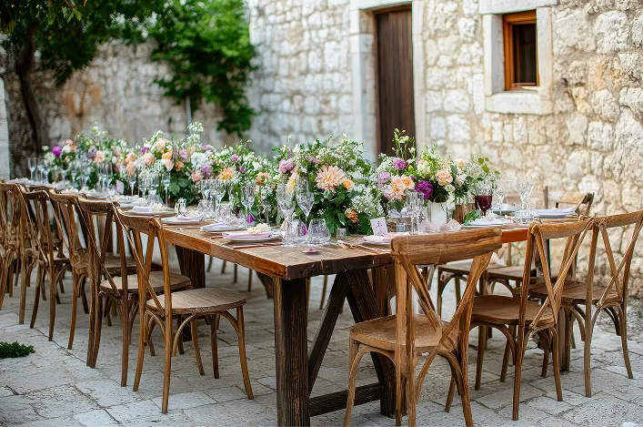 Spring themed floral arrangements