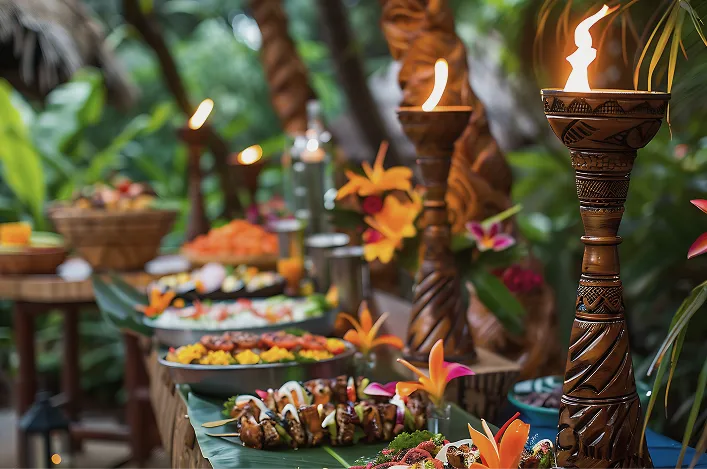Tropical Tiki Party Catering Ideas